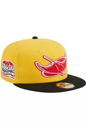 New Era Men Hats - Men's Yellow, Black Tampa Bay Rays Grilled 59FIFTY Fitted Hat