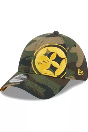 New Era Men Hats - Men's Pittsburgh Steelers Punched Out 39THIRTY Flex Hat