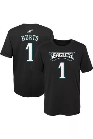 Outerstuff Girls Sports T-Shirts - Preschool Boys and Girls Jalen Hurts Philadelphia Eagles Mainliner Player Name and Number T-shirt