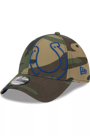 New Era Men Hats - Men's Indianapolis Colts Punched Out 39THIRTY Flex Hat