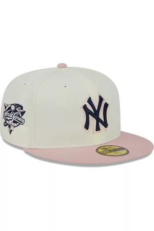 New Era Men Hats - Men's White, Pink New York Yankees Chrome Rogue 59FIFTY Fitted Hat