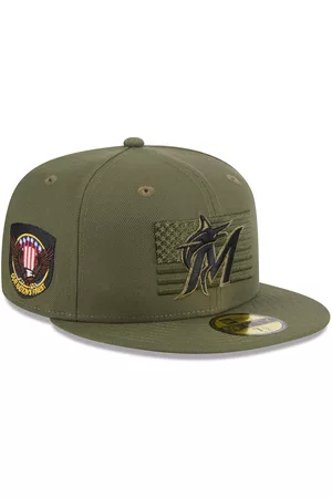 New Era Men Hats - Men's Miami Marlins 2023 Armed Forces Day On-Field 59FIFTY Fitted Hat