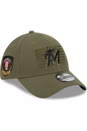 New Era Men Hats - Men's Miami Marlins 2023 Armed Forces Day 39THIRTY Flex Hat