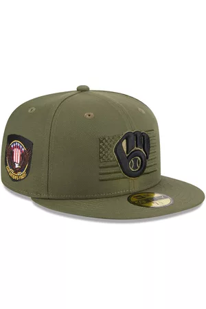 New Era Men Hats - Men's Milwaukee Brewers 2023 Armed Forces Day On-Field 59FIFTY Fitted Hat