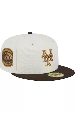 New Era Men Hats - Men's White, Brown New York Mets 1969 World Series 59FIFTY Fitted Hat
