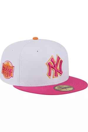 New Era Men Hats - Men's White, Pink New York Yankees Old Yankee Stadium 59FIFTY Fitted Hat