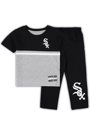Outerstuff Toddler Boys and Girls Black, White Chicago White Sox Batters Box T-shirt and Pants Set - Black, White