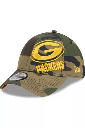 New Era Men Hats - Men's Green Bay Packers Punched Out 39THIRTY Flex Hat