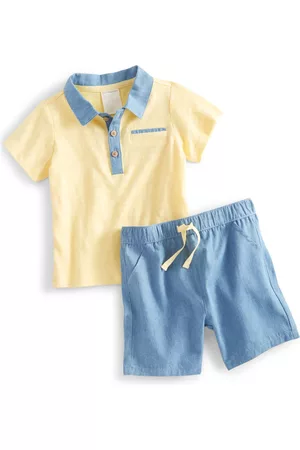 First Baby Sets - Baby Boys Cotton Polo Shirt and Shorts, 2 Piece Set, Created for Macy's