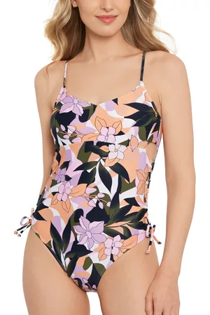 Salt + Cove Women Swimsuits - Juniors' Lace-Up-Side One-Piece Swimsuit, Created for Macy's Women's Swimsuit