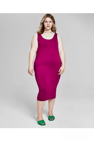 Bar Iii Women Bodycon Dresses - Trendy Plus Size Sleeveless Bodycon Midi Dress, Created for Macy's