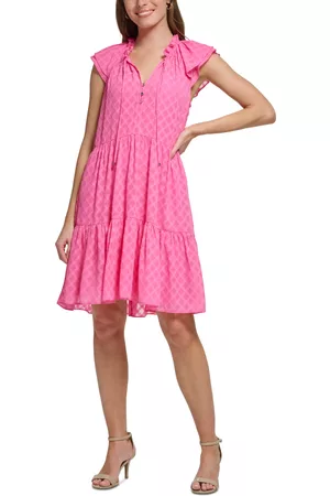 Tommy Hilfiger Women Printed Dresses - Petite Trellis-Print Shift Dress