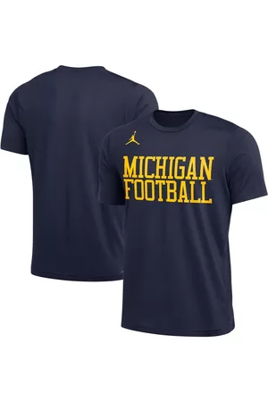 Jordan Men Sports T-Shirts - Men's Brand Michigan Wolverines Practice Team Performance T-shirt