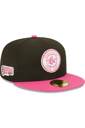 New Era Men Hats - Men's Black, Pink Boston Red Sox 2007 World Series Champions Passion 59FIFTY Fitted Hat