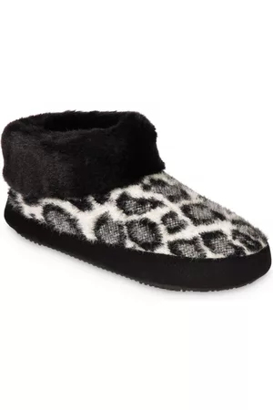 Isotoner Women Boots - Women's Memory Foam Cheetah Comfort Boot Slippers