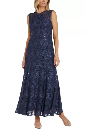 R & M Richards Women Evening Dresses & Gowns - Plus Size Sequin Lace Gown