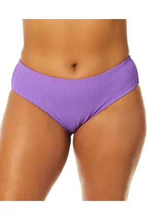 Salt + Cove Women Bikini Bottoms - Trendy Plus Size Popcorn Ribbed Mid-Rise Bikini Bottoms, Created for Macy's Women's Swimsuit