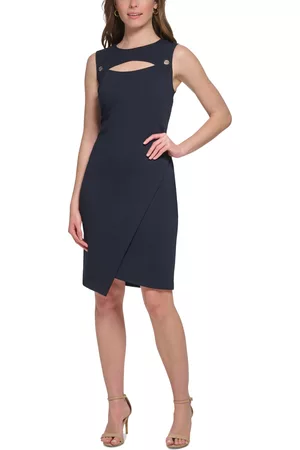 Tommy Hilfiger Women Asymmetrical Dresses - Women's Cutout Asymmetric Sheath Dress