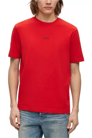 Leased Men Short Sleeved T-Shirts - Boss by Hugo Boss Men's Relaxed-Fit Logo T-shirt