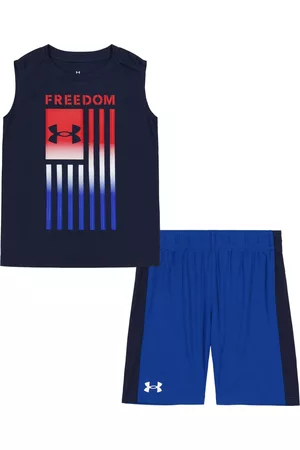 Under Armour Boys Sports T-Shirts - Little Boys Freedom Flag Tank Top and Shorts Set
