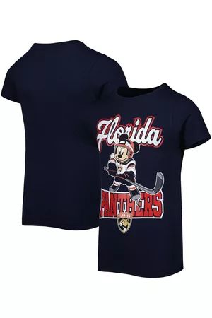 Outerstuff Girls Sports T-Shirts - Girls Youth Florida Panthers Mickey Mouse Go Team Go T-shirt