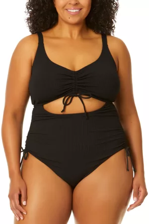 Salt + Cove Women Swimsuits - Trendy Plus Size Leopard Love Cutout One-Piece Swimsuit, Created for Macy's Women's Swimsuit