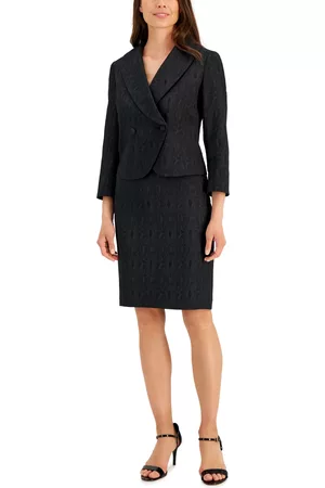 Nipon Boutique Women Pencil Skirts - Women's Floral-Jacquard Jacket & Pencil Skirt Suit