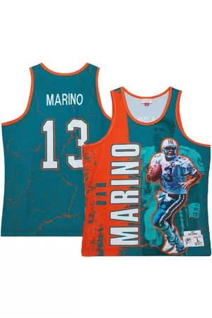 Mitchell & Ness Men Tank Tops - Men's Dan Marino Miami Dolphins 1990 Player Burst Tank Top