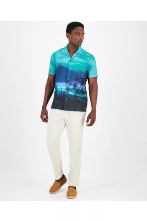 Inc International Concepts Men Short sleeved Shirts - Men's Gil Galaxy Short-Sleeve Camp Shirt, Created for Macy's