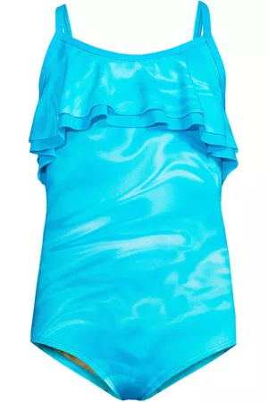 Lands' End Girls Swimsuits - Child Girls Ruffle One Piece Swimsuit