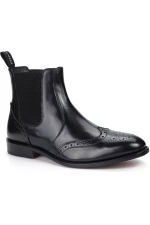 Anthony Veer Men Chelsea Boots - Men's Carl Wingtip Chelsea Leather Pull-Up Boots Men's Shoes