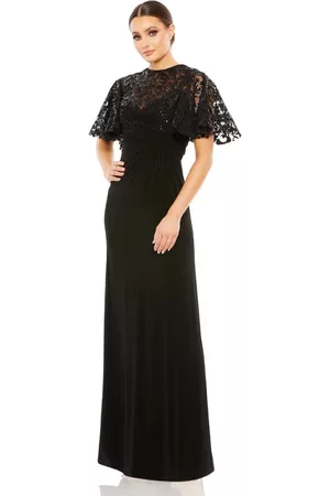 Mac Duggal Women Evening Dresses & Gowns - Women's Embellished Butterfly Sleeve Gown