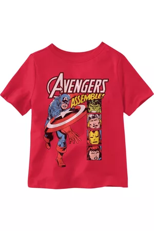 Hybrid Boys Short Sleeved T-Shirts - Toddler Boys Marvel Avengers Short Sleeve T-shirt
