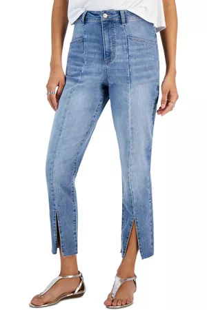 Tinseltown Girls Skinny Jeans - Juniors' High-Rise Seamed Split-Hem Skinny Jeans, Created for Macy's