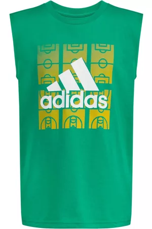 adidas Boys Sports T-Shirts - Big Boys Sleeveless Summer Color Tank Top