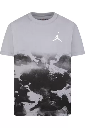 Jordan Boys Sports T-Shirts - Big Boys Watercolor Fade Up Print T-shirt