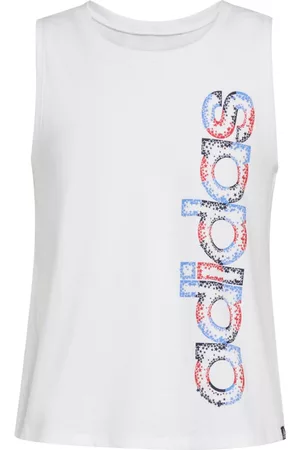 adidas Girls Sports T-Shirts - Big Girls Waist Length Sleeveless Tank Top