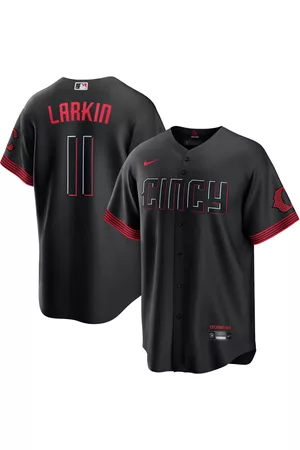 Nike Men Sports Tops - Men's Cincinnati Reds Barry Larkin 2023 City Connect Replica Player Jersey