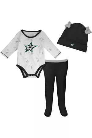 Outerstuff Girls Swimsuits - Newborn and Infant Boys and Girls White, Kelly Green Dallas Stars Dream Team Hat Pants and Bodysuit Set