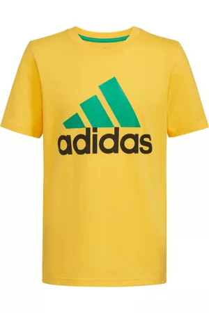 adidas Boys Sports T-Shirts - Big Boys Short Sleeve 2-Tone Sportswear Logo T-shirt
