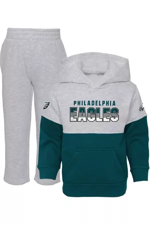Outerstuff Girls Pants - Toddler Boys and Girls Heather Gray, Midnight Green Philadelphia Eagles Playmaker Hoodie and Pants Set