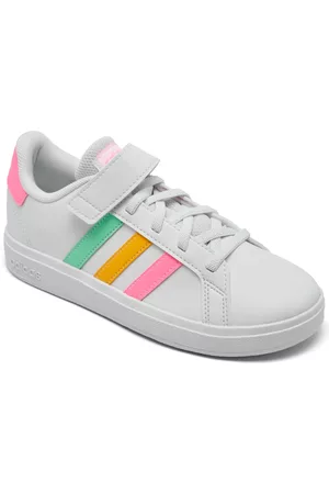 Leased Girls Casual Sneakers - Adidas Little Girls Grand Court Stay-Put Closure Casual Sneakers from Finish Line
