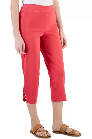 Jm Collection Women Capris - Petite Crisscross-Hem Capri Pants, Created for Macy's