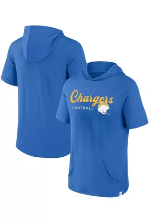 Fanatics Men Sports Hoodies - Men's Branded Los Angeles Chargers Offensive Strategy Short Sleeve Pullover Hoodie