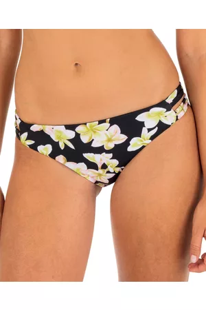 Hurley Women Bikini Bottoms - Juniors' Max Plumeria Side-Tab Bikini Bottoms Women's Swimsuit