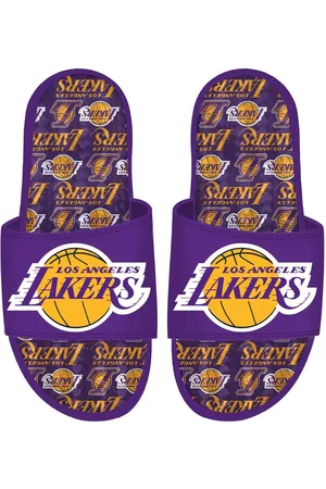 ISlide Girls Slide Sandals - Youth Boys and Girls Los Angeles Lakers Team Pattern Gel Slide Sandals