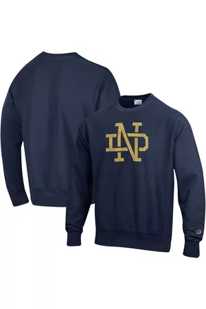 Champion Men Sports Hoodies - Men's Notre Dame Fighting Irish Vault Logo Reverse Weave Pullover Sweatshirt
