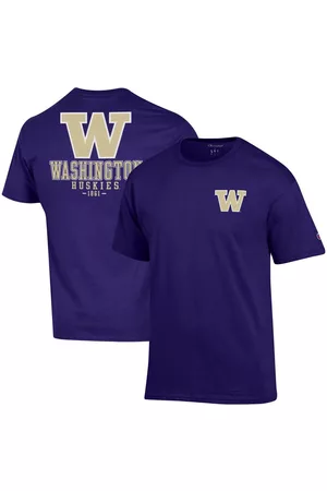 Champion Men Sports T-Shirts - Men's Washington Huskies Stack 2-Hit T-shirt