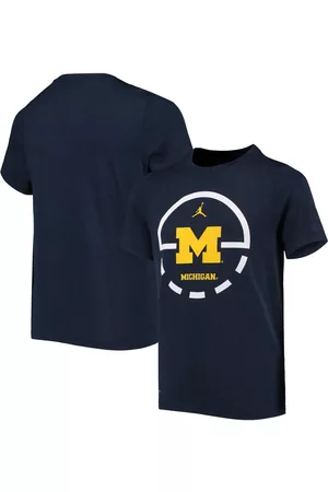 Jordan Boys Sports T-Shirts - Big Boys Brand Michigan Wolverines Team Basketball Legend Performance T-shirt