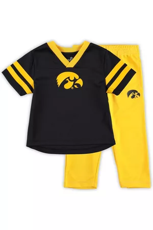 Outerstuff Toddler Boys Black, Gold Iowa Hawkeyes Red Zone Jersey and Pants Set - Black, Gold